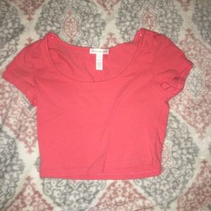 coral crop top